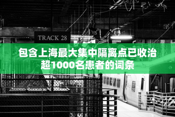 包含上海最大集中隔离点已收治超1000名患者的词条