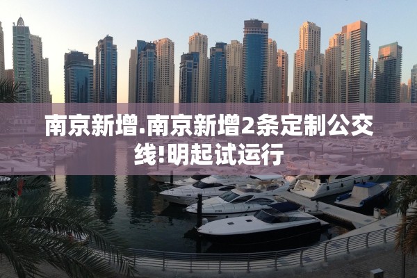 南京新增.南京新增2条定制公交线!明起试运行 南京新增.南京新增2条定制公交线!明起试运行