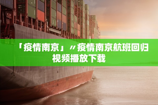 「疫情南京」〃疫情南京航班回归视频播放下载