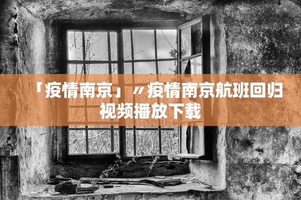 「疫情南京」〃疫情南京航班回归视频播放下载