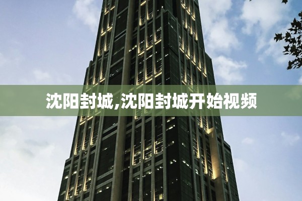 沈阳封城,沈阳封城开始视频