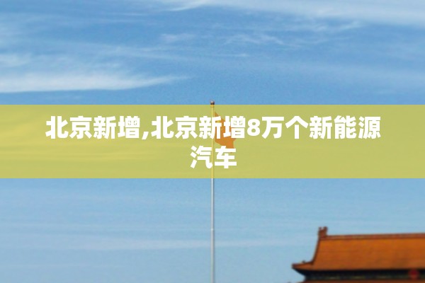 北京新增,北京新增8万个新能源汽车