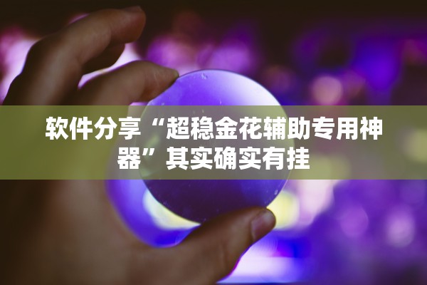软件分享“超稳金花辅助专用神器”其实确实有挂