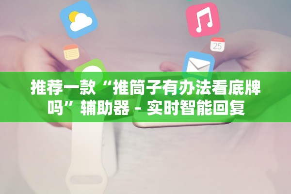 推荐一款“推筒子有办法看底牌吗”辅助器 – 实时智能回复