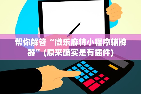 帮你解答“微乐麻将小程序辅牌器”(原来确实是有插件)