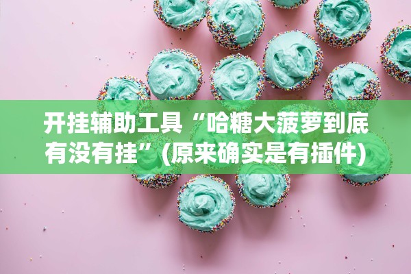 开挂辅助工具“哈糖大菠萝到底有没有挂	”(原来确实是有插件)