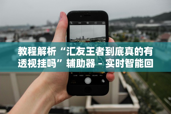 教程解析“汇友王者到底真的有透视挂吗	”辅助器 – 实时智能回复