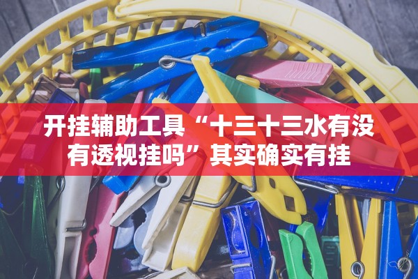 开挂辅助工具“十三十三水有没有透视挂吗	”其实确实有挂