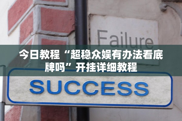 今日教程“超稳众娱有办法看底牌吗”开挂详细教程