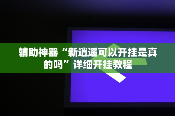 辅助神器“新逍遥可以开挂是真的吗”详细开挂教程