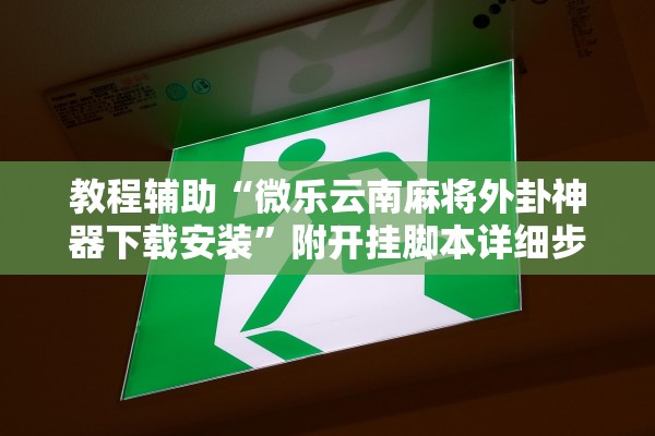教程辅助“微乐云南麻将外卦神器下载安装”附开挂脚本详细步骤