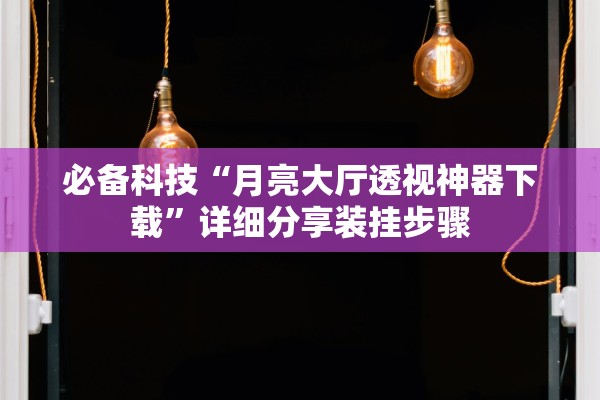 必备科技“月亮大厅透视神器下载”详细分享装挂步骤