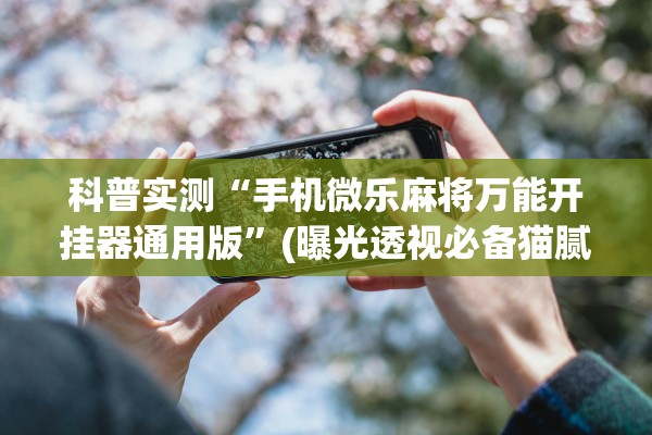 科普实测“手机微乐麻将万能开挂器通用版”(曝光透视必备猫腻)