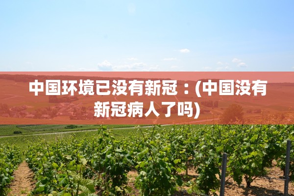中国环境已没有新冠︰(中国没有新冠病人了吗) 中国环境已没有新冠︰(中国没有新冠病人了吗)